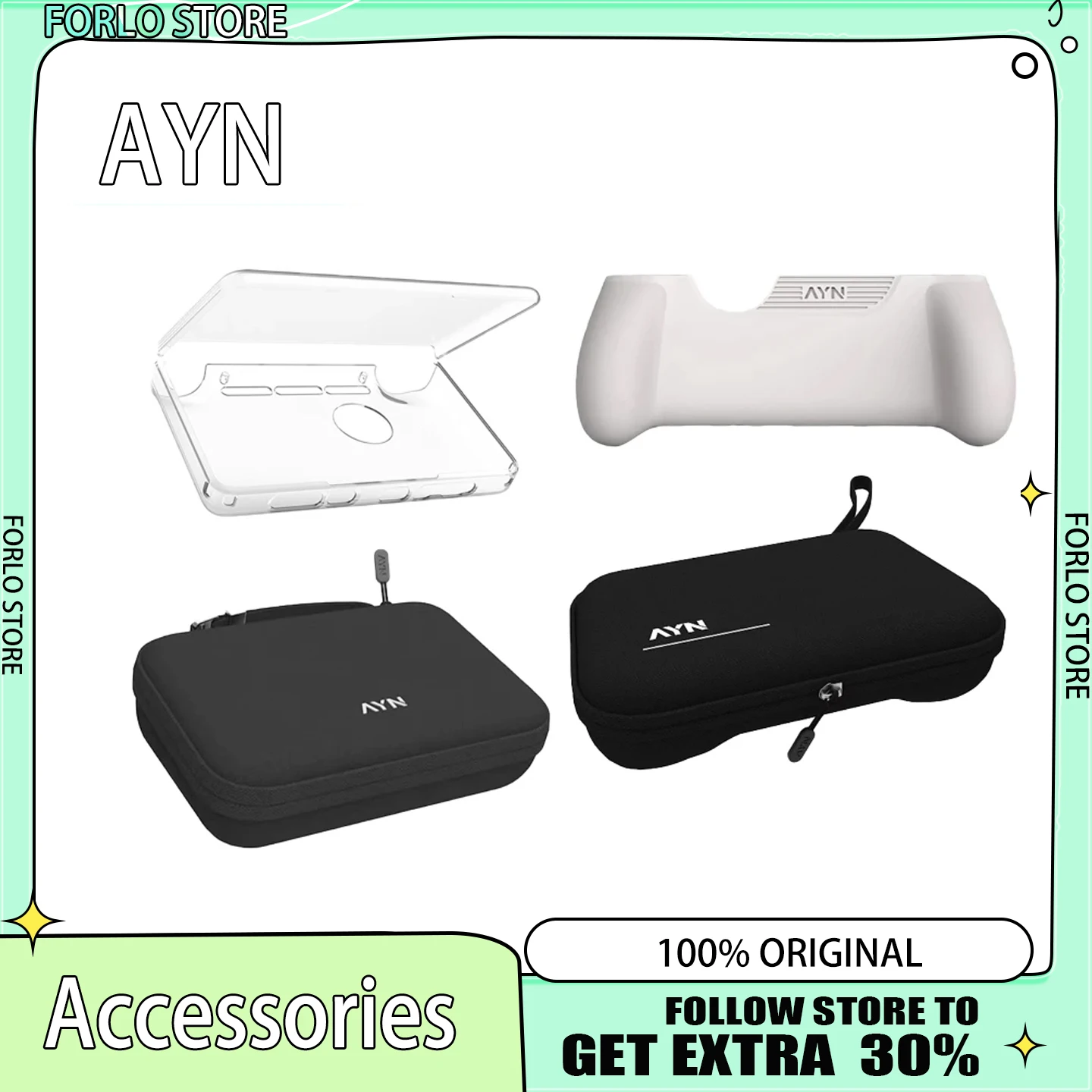 Custodia Protettiva AYN THOR con Cordino e Borsa Morbida per Dispositivo da Gioco Portatile a Doppio Schermo Flip-Up - Accessori Gaming - immagine 2