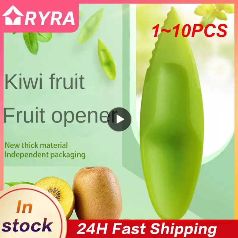 

1~10PCS set Plastic Kiwi Spoon 11.5*3cm 2 In 1 Kiwi Dig Spoon Scoop Candy Color Fruit Knife Slicer Peeler Cutter