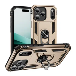 Universal 360° Rotatable Ring Holder Kickstand Shockproof Phone Case - iPhone 12 Mini (Gold)