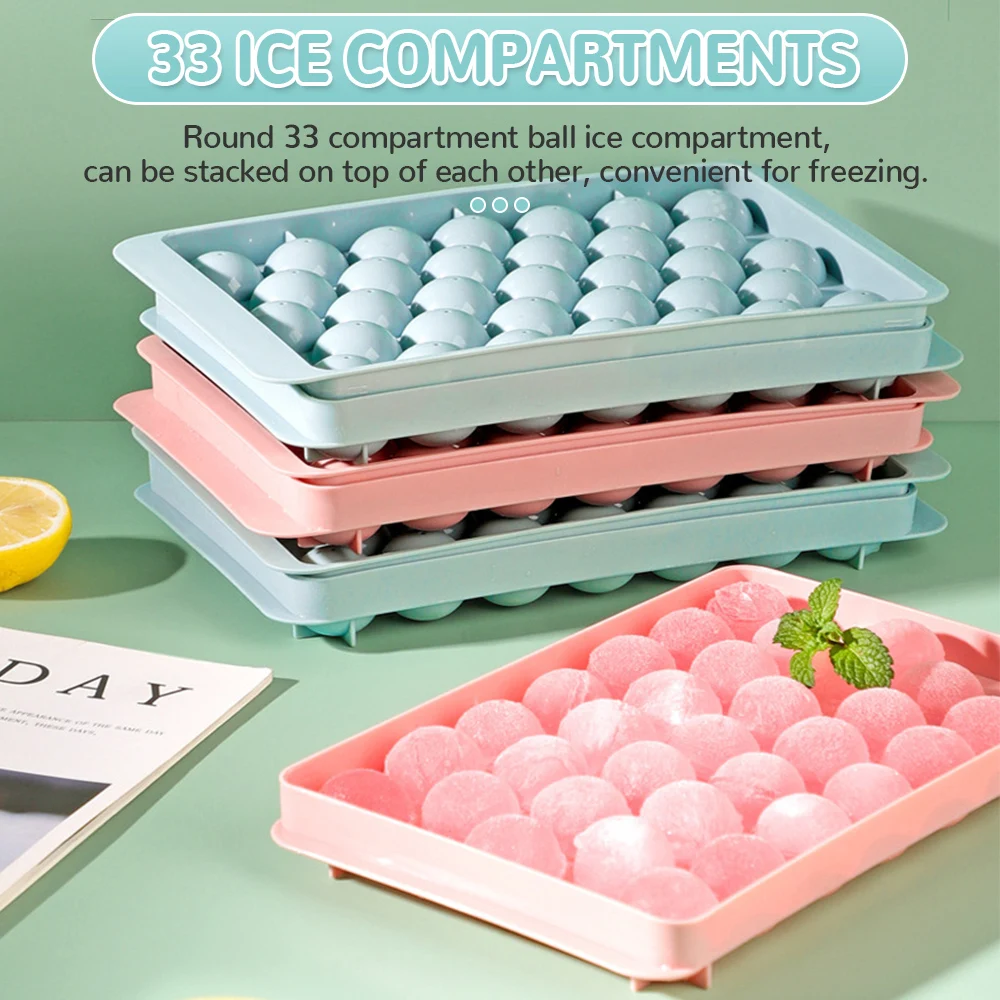 1pc Pink Ice Hockey Mold, Round Ice Cube Tray For Homemade Creative And Cute  Ices In Refrigerator