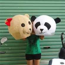 Casque de Panda pour adultes, Costume de poupée de dessin animé, accessoires de Performance Photo 