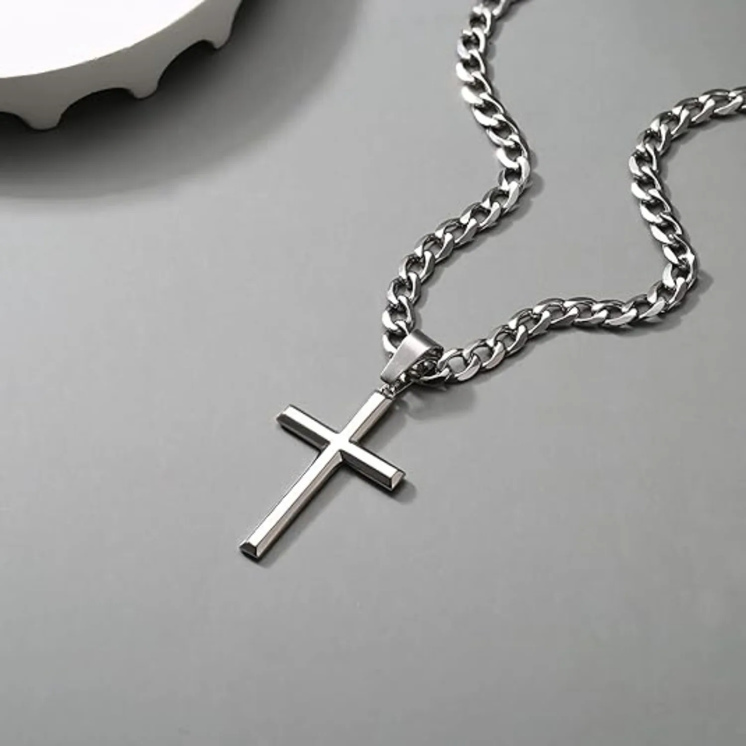 Cross Necklace S925 Sterling Silver for Men Women