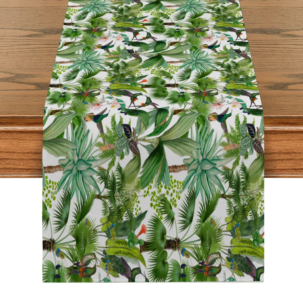 Piante Tropicali Renner To Table Runner Green Luxury Home Decor Wedding Table Cloth Foam Runner Tavoli Da Pranzo Tovaglia