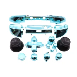 16 - Color Custom Bumper and Trigger Button Mod Kit for Xbox One S Controller (Chrome Blue)