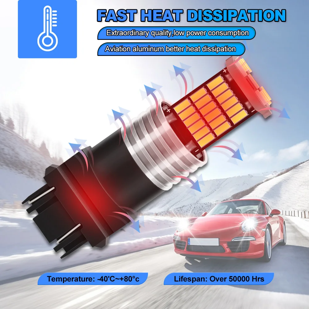 LED �극��ũ ����Ʈ Blub 3157 P27/7W T25 ���� �����Ʈ 12V Canbus ���� ���� 6000K For Ford E-150 2002 2003 2004 2005 2006 2007-2014