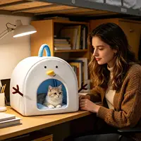 Cooling Cat House Cat Cave Shelter Bed With 4 Ice Packs Insulated Breathable Waterproof Cat Cooling Bed For Kittens Puppies 4