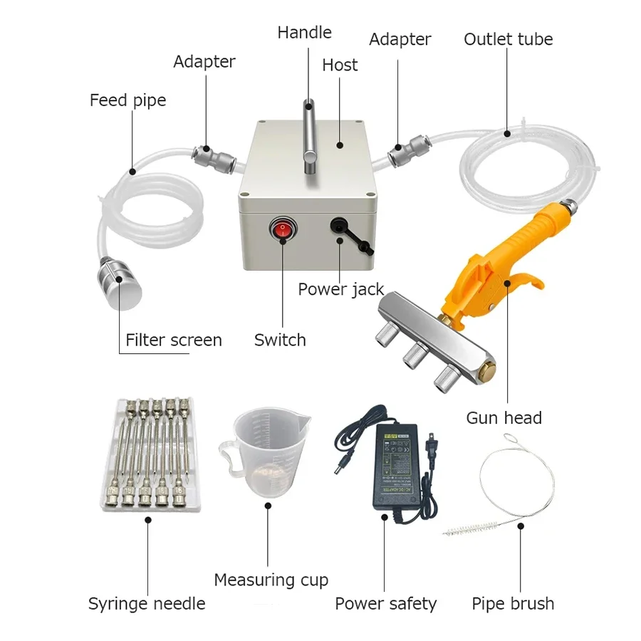 Automatic High Pressure Meat Marinade Gun Machine Pump Flavouring Needle Injector for BBQ Lamb Shanks Whole Lamb Chops Beef