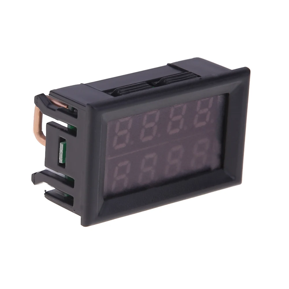 디지털 전압계 전류계 0.28 인치 4 자리 전류 전압계 2 와이어 DC 0-100V LED 전압 전류계 DC 0-100V 0-10A, 디지털 전압계 전류계 전류계
