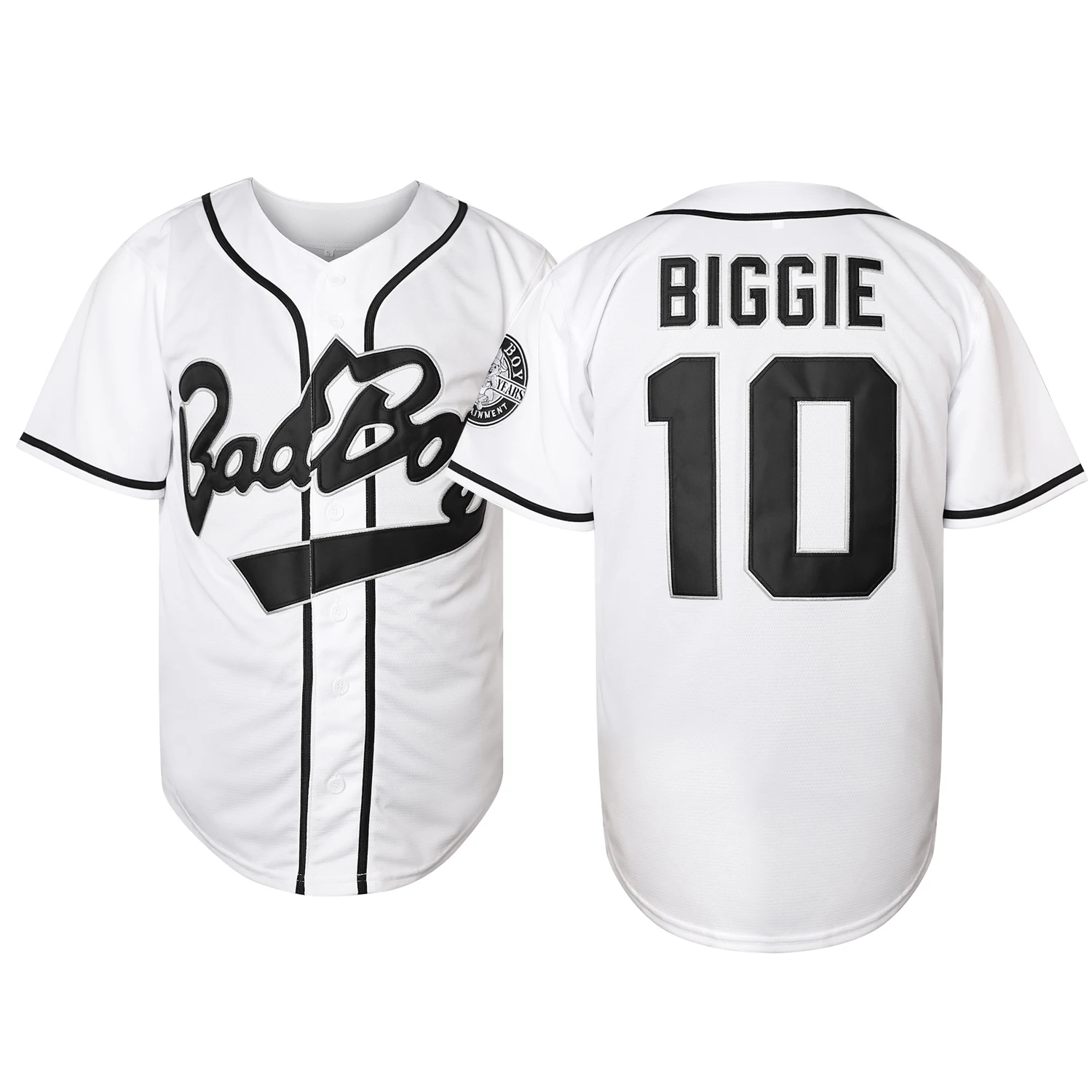 

BG baseball jerseys bad boy 10 BIGGIE Stripe 72 Smalls jersey Outdoor sportswear Embroidery sewing black Hip-hop Street cultur