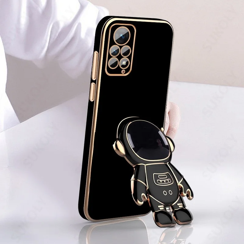 Placcatura 3D Astronauta Caso Del Basamento Per Xiaomi Redmi Nota 11 10 9 Pro 11s 10s 9s Mi 11 Lite 5G NE 11T 10T Poco F3 X3 NFC M3 _voghion.com