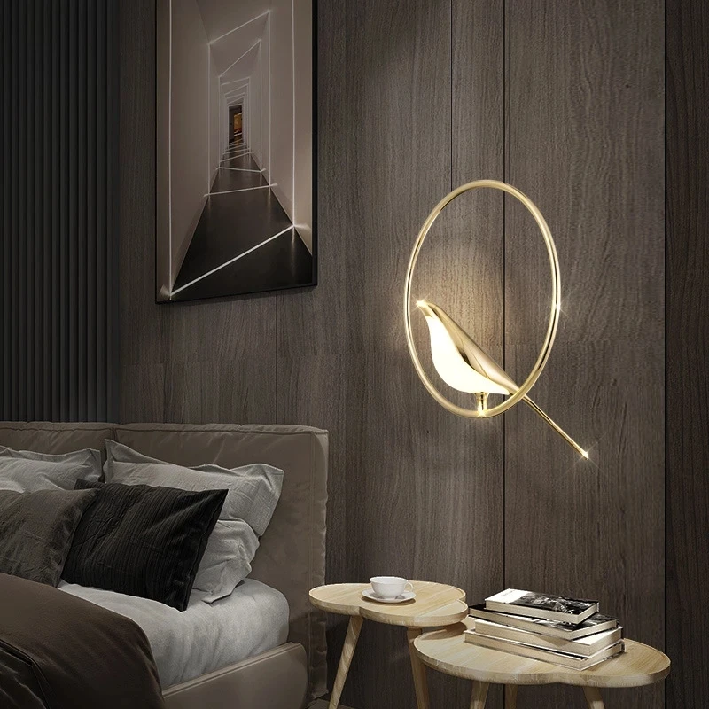 LED Gold Magpie Bird Ceiling Chandelier for Dining Room Luminaire Suspension Pendant Lamp Decorative Lighting Lustre led chandelier ceiling chandelier art lighting fixtures