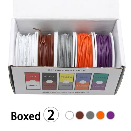 （5 Colors Mix Kit）UL1007 Wire PVC Insulation Tinned Copper Cable Stranded Electrical Line 30/28/26/24/22/20/18/16 AWG PCB Wire - Image 8