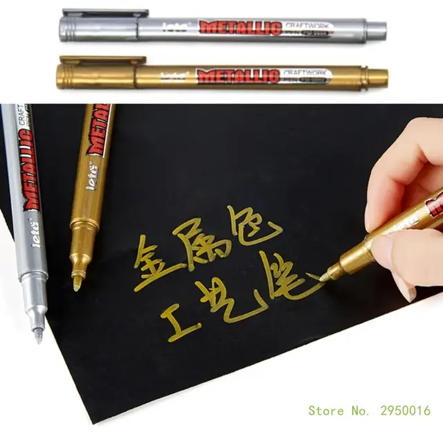 2pcs Metallic Acrylic Paint Pens 2