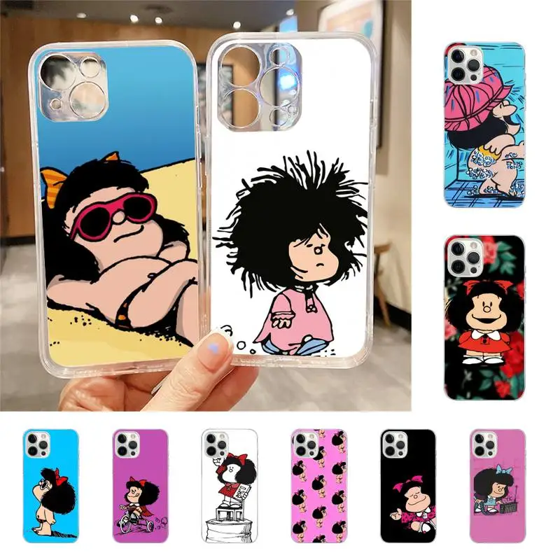 Mafalda Cute Anime Phone Case Per Iphone 7 8 Plus X Xr Xs 11 12 13 Se2020 Mini Mobile Iphone 14 Pro Max Case