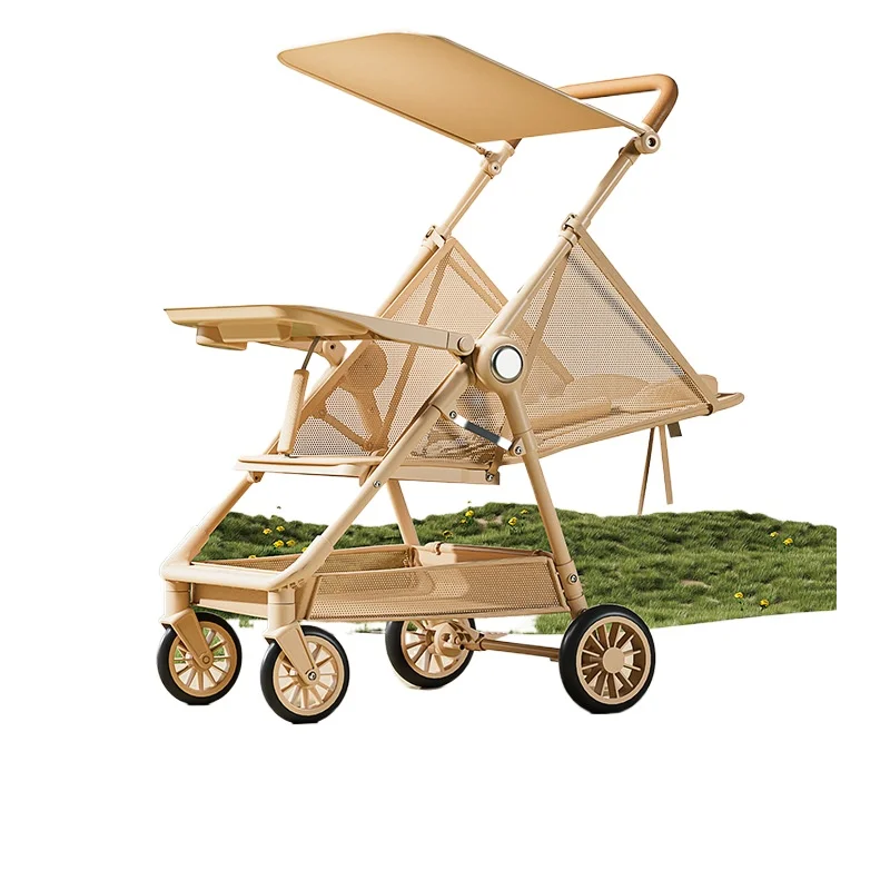 mini trike for travel baby walking artifact trolley High landscape stroller Folding baby stroller can sit