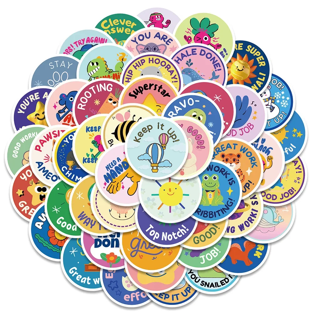 Pegatinas de recompensa para niños, calcomanías de dibujos animados de  animales, suministros para profesores de escuela, regalo para niños, 10/50  Uds. - AliExpress, image size:1000x1000