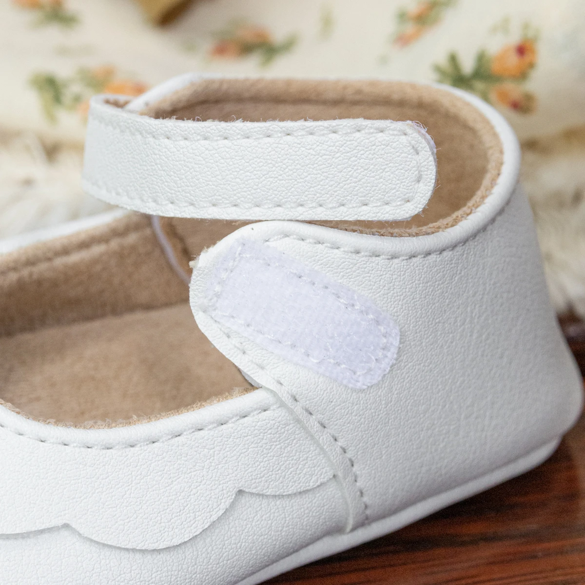 KIDSUN Baby Girls Shoes Newborn First Walkers Rubber Sole Anti-slip Toddler Princess Shoes Party Wedding Baby Girl Crib Shoes 3