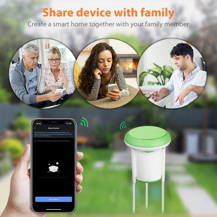 Tuya Smart Zigbee Soil Temperature And Humidity Monitor Sensor Waterproof Thermo
