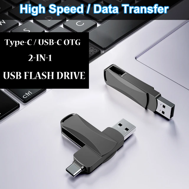 Clé usb 2.0 otg type-c, support à mémoire de 64gb 32 gb 128gb, lecteur  flash en métal, pour téléphone portable, sauvegarde de données, pour  ordinateur - AliExpress