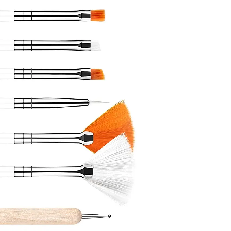 20Pcs/Set Nail Brush Manicure Gel Brush Nail Art Acrylic Liquid Accessories Professional Powder Carving Gel Brushes Pens