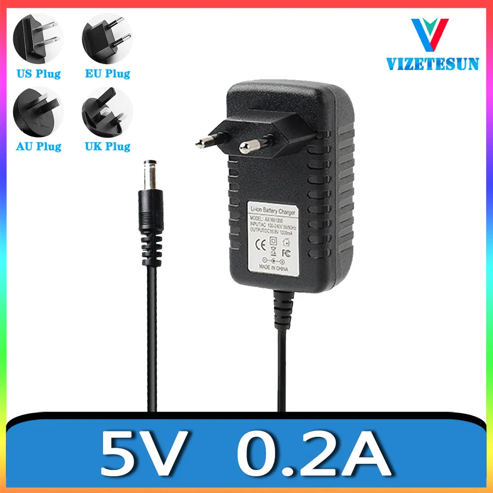 5V 0.2A Cooling Fan Punch Card Machine Power Adapter DC 5.5*2.1MM Regulated Power Cord