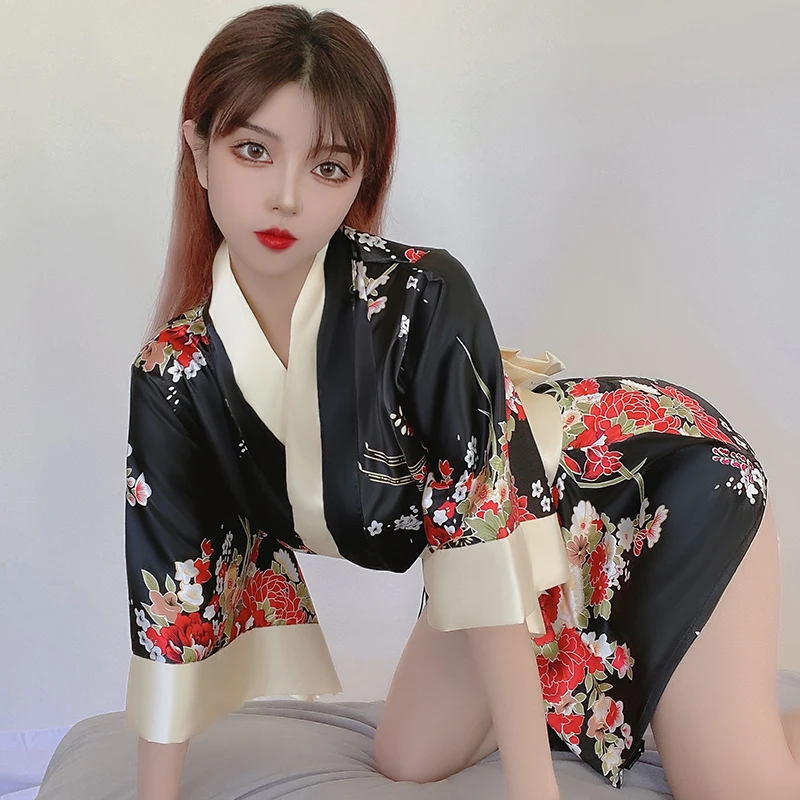

Sexy Underwear Cosplay Japanese Kimono Cheongsam Uniform Erotic Temptation Women Lingerie Erotic Costumes Outfit