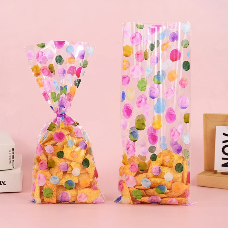 50 sacchetti regalo in plastica con coulisse, a pois dorati, per feste di compleanno, snack, regalo di nozze, bomboniera Merry chrismas