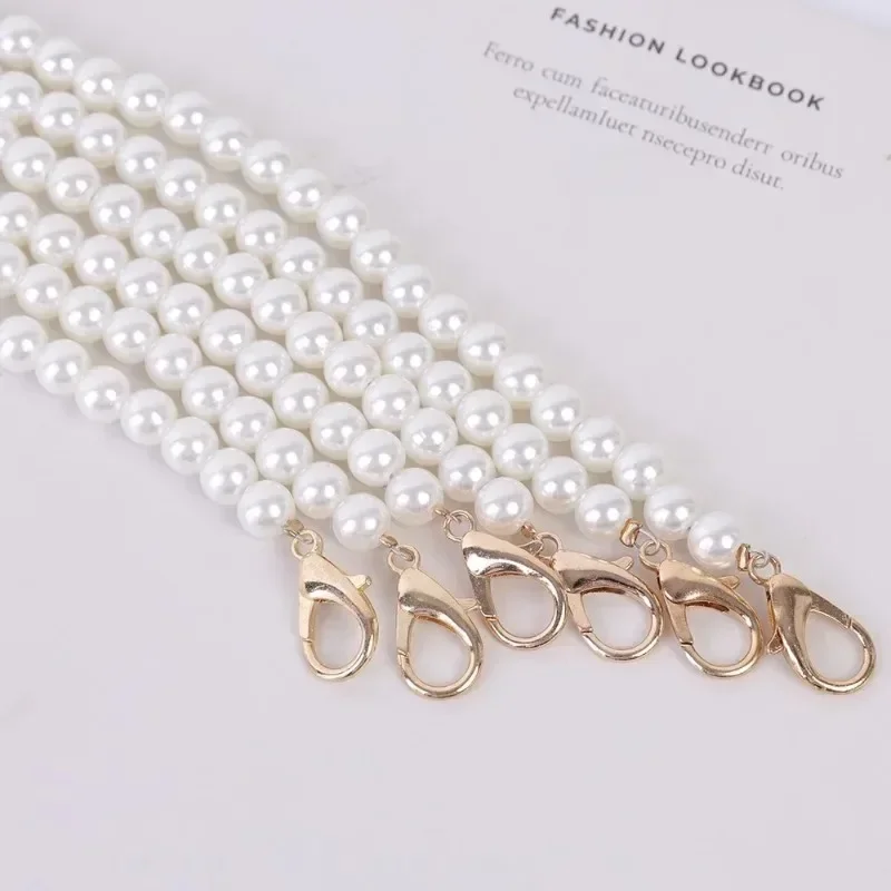 Elegant Pearl Chain Crossbody Lanyard with Detachable Keychain