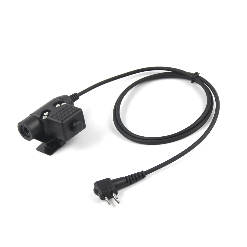 brown HD03 Tactical Bowman Elite II Headset Microphone with U94 PTT Adapter for Motorola GP-88 GP-2000 YEASU walkie talkie Radio