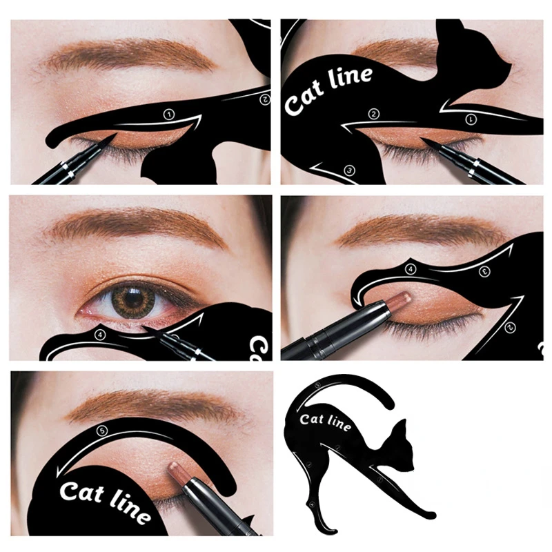 

PVC Cat Eyeliner Card Eyeliner Card Auxiliary Tool Cat Eye Card Eyeliner Model Card For Novices
