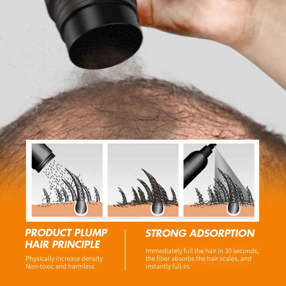 Hair Building Fiber Halloween Gifts Natural Keratin Styling Hair Powder Loss Fiber Building Powder Sprays With Comb Set
