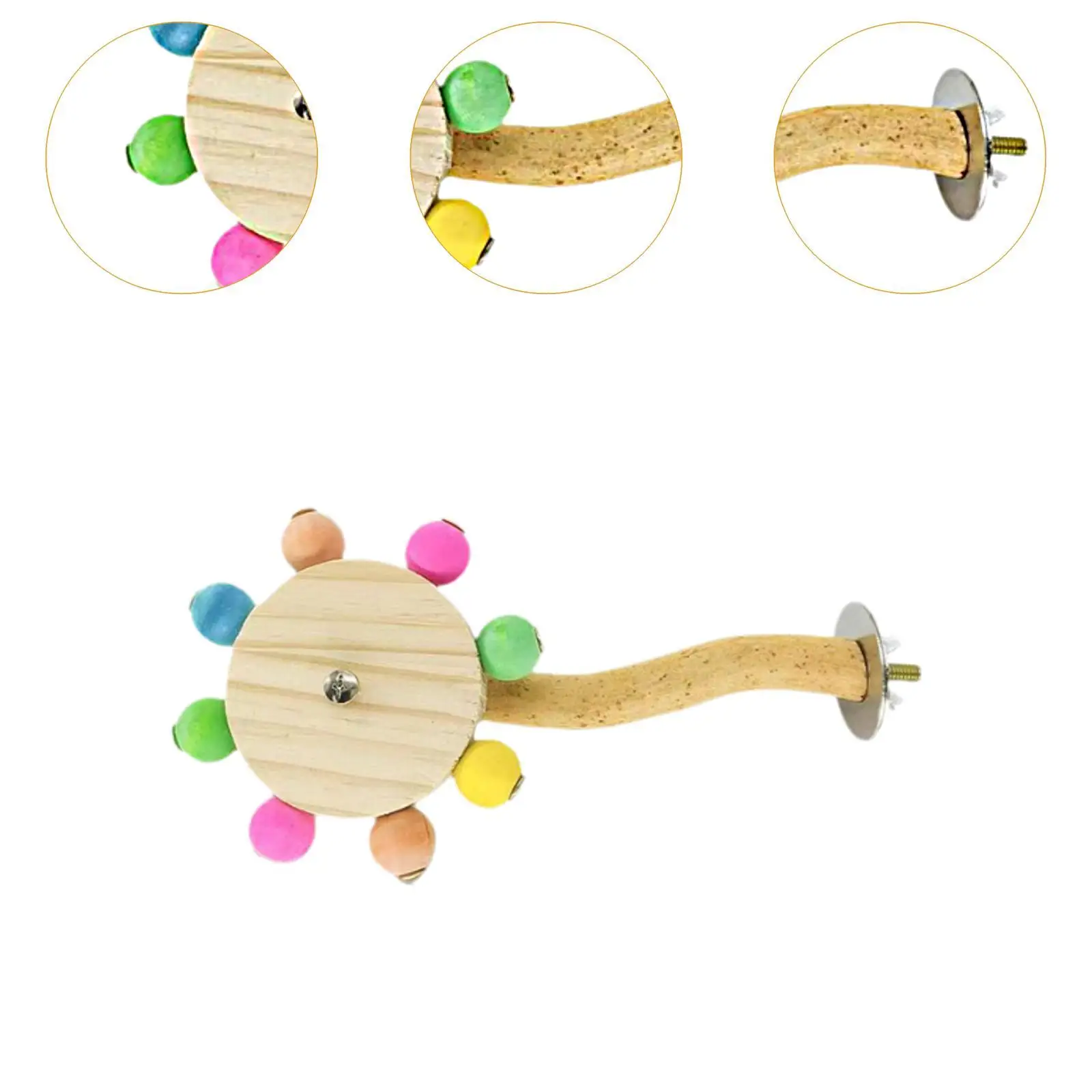 Colourful Parrot Toy Activity Wood Perch Parrot Colorful Toy for Budgerigar Colourful Parrot Toy Activity Wood Perch Parrot Colorful Toy for Budgerigar