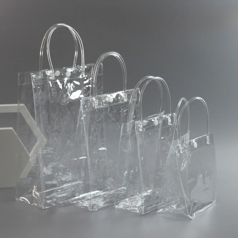 20Pack Clear Gift Bags with Handle Reusable Plastic Bags Small Gift Wrap Tote Bags for Gifts Wedding Party Favors Baby Shower