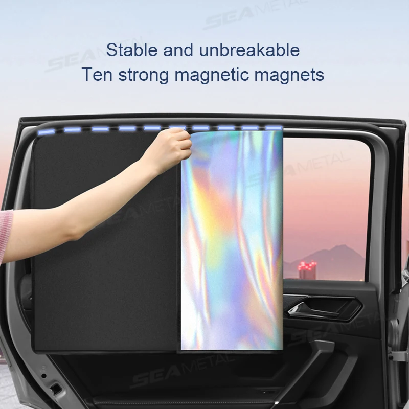Magnetic Car Window Curtains UV Reflective Sun Shade