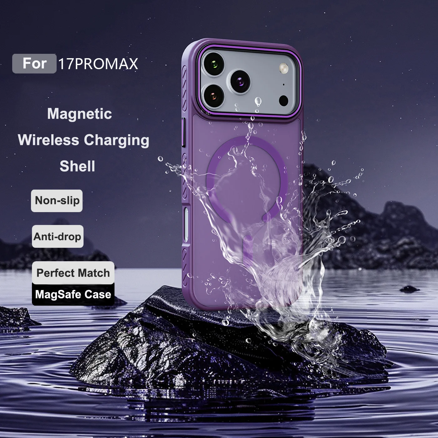 Luxury Matte Transparent Magnetic Phone Case with MagSafe Wireless Charging Compatibility