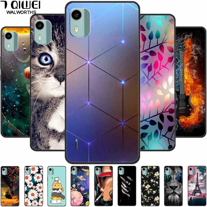 CAXKJE Coque pour Nokia C12 (6.30 Pouce) + Verre trempé Protection