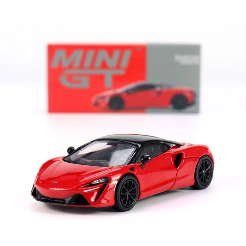 Minigt 1/64 Mclaren Artura Vermillion Red 2023 Mgt00532-Ch Lhd Cars Alloy Motor Vehicle Diecast Metal Model Kids Toys Boys