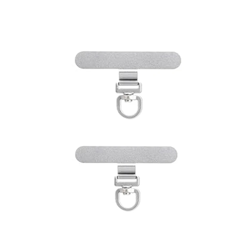 Universal Ultra-Thin Stainless Steel Phone Lanyard Clip with 360° Rotation Anti-Lost Patch