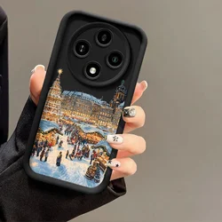 Artistic Cute Christmas Style Streetscape Phone Case - Soft Cover for Huawei nova 7 SE (JGHCX240J1)