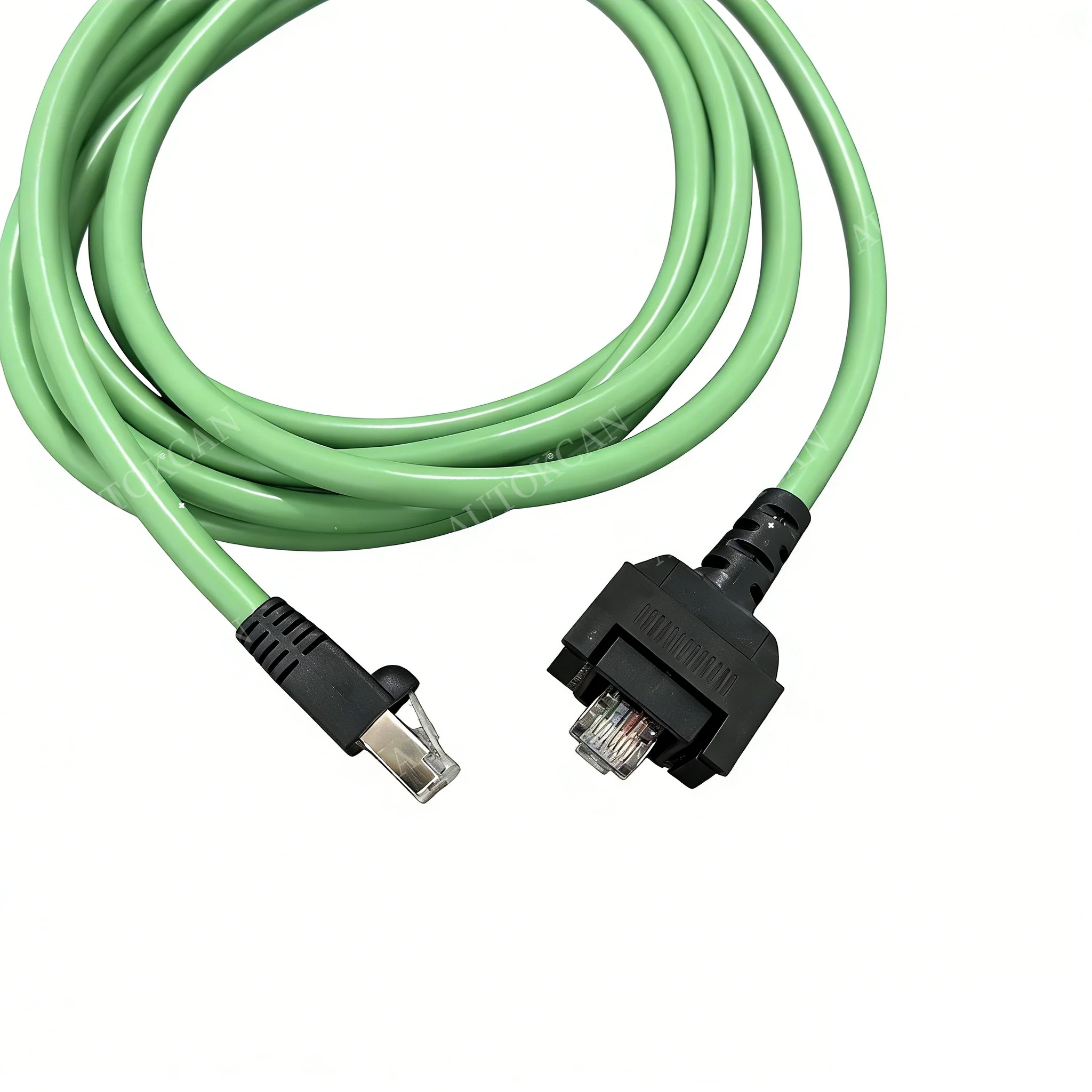 Green Ethernet LAN Cable for OBD2 Diagnostic Tools - Automotive Accessory