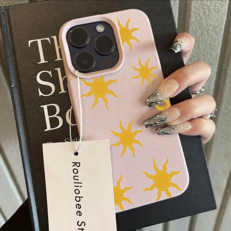 Yellow Sun Minimalist Vibrant Pattern Shockproof Phone Case