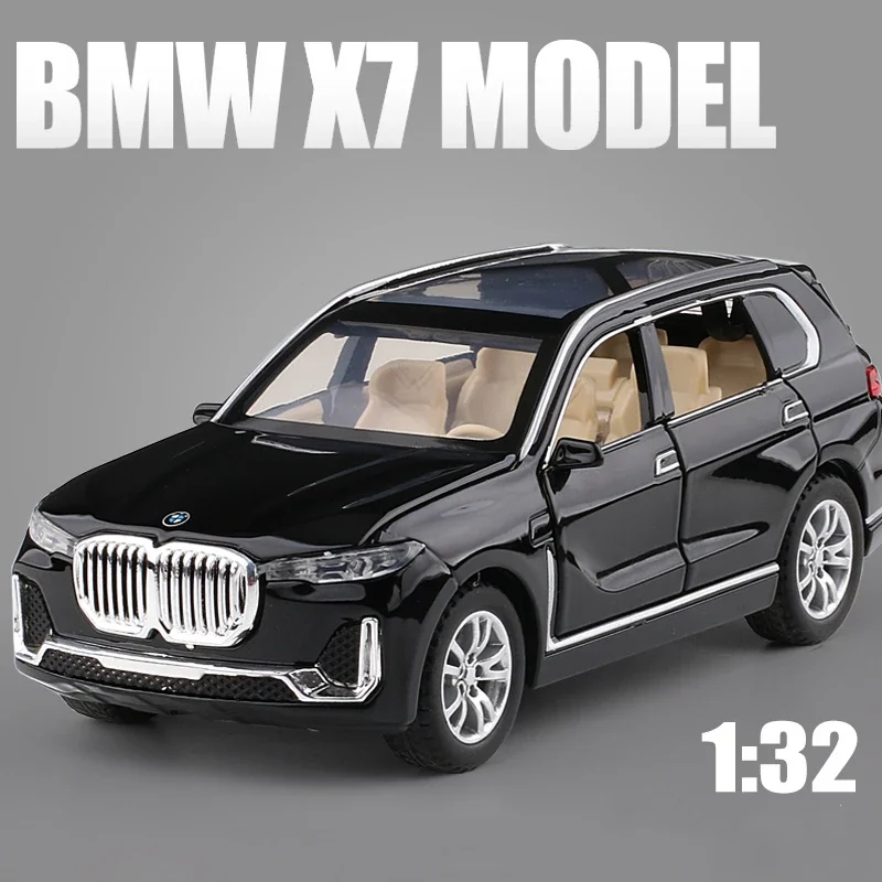 

Модель автомобиля 1:32 BMW X7 SUV из сплава, Литые и игрушечные автомобили, модель металлического автомобиля, коллекционная игрушка с имитацией звука светильник, подарок