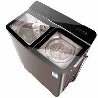 Semi-automatic household washing machine double cylinder double barrel stainless steel large capacity 1