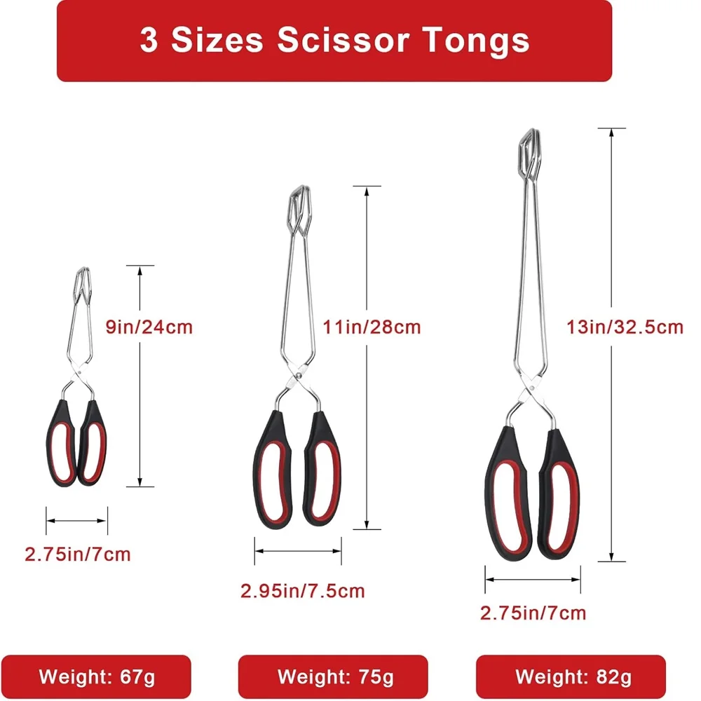 Long Handled Barbecue Scissor Tongs 2