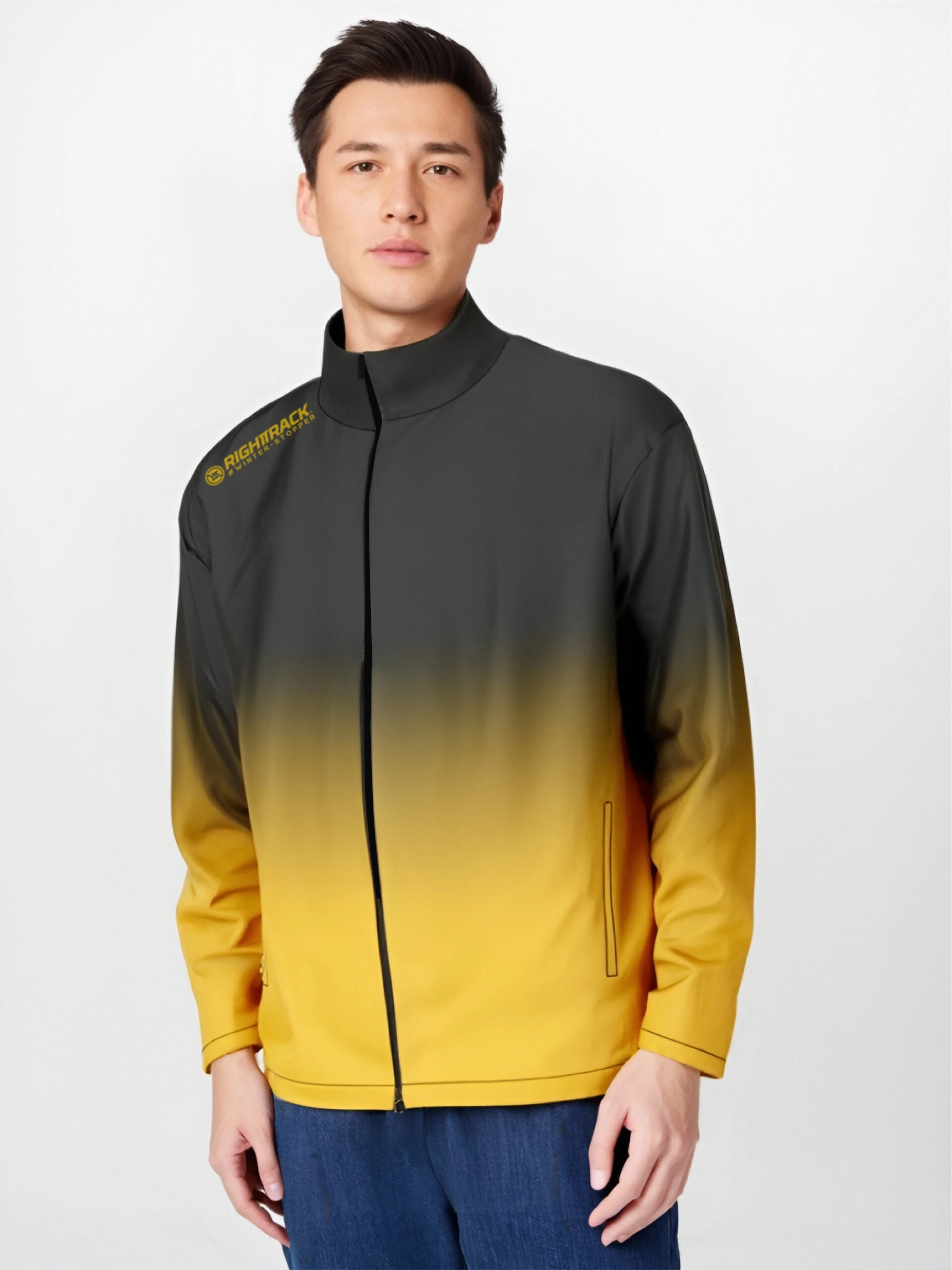 Winter Snow Jacket Men Windproof Thermal Fleece Clothing RT Gradient Outdoor Sports Skiing Running Cycling Hiking Apparel