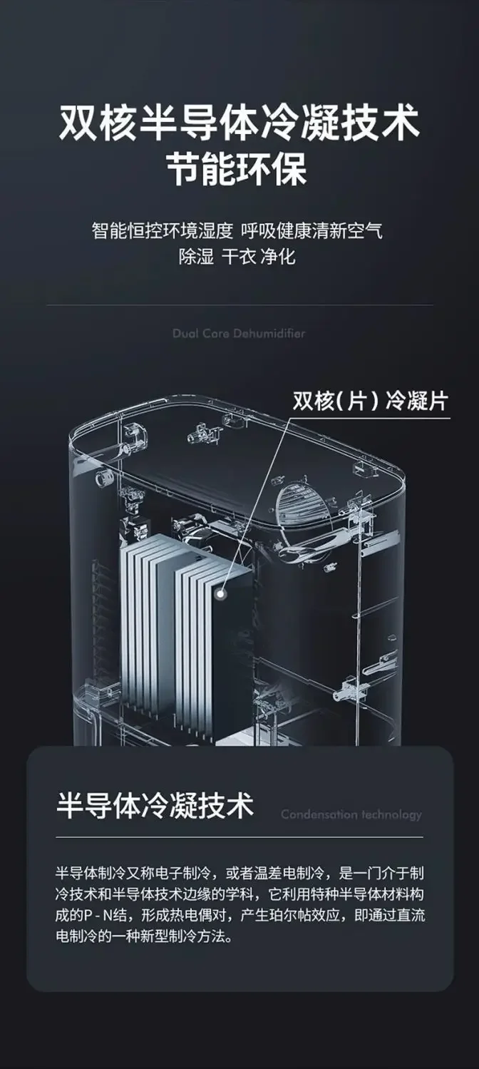 Description Picture 6 of itemDehumidifier household bedroom small silent dehumidification indoor dehumidification purification air integrated dehumidifier