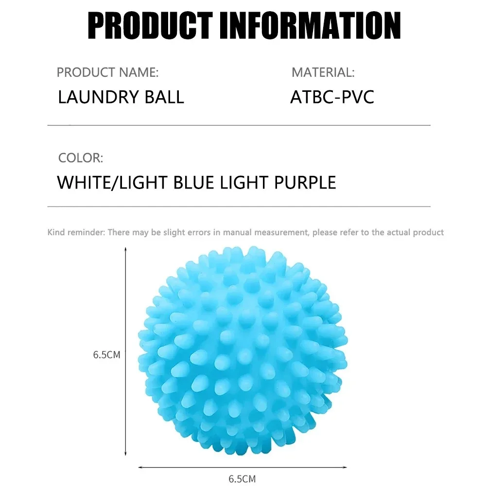 Laundry Ball Dryer Balls Reusable PVC Solid Home Cleaning Washing Machine Accessories Clothes Softener