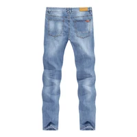 Man Jeans Brand 2024 Spring And Autumn Slim Straight Regular Cut Light Blue Stretch Fashoin Men's Clothing Male Long Trousers 2