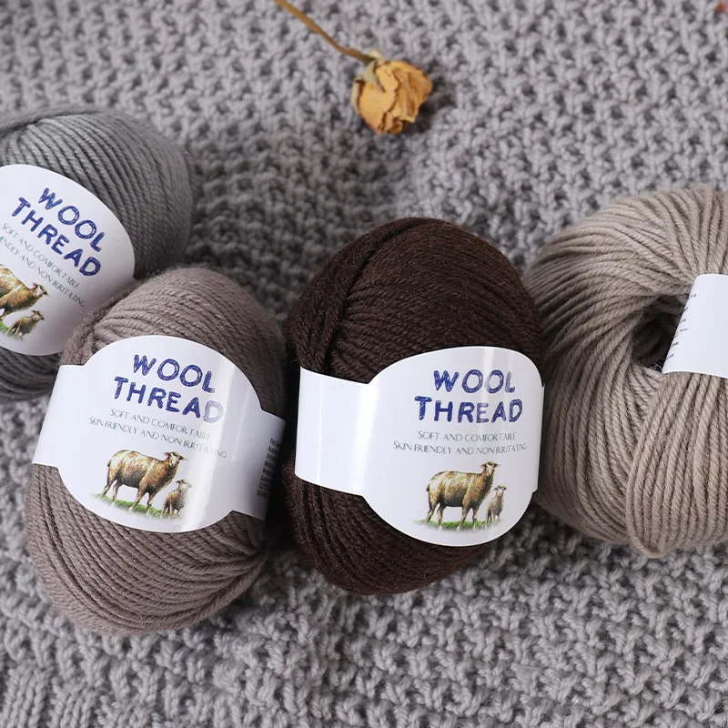 New Merino Merino Wool Australian Wool DIY Medium Coarse Wool Scarf Sweater Hand Knitted 5