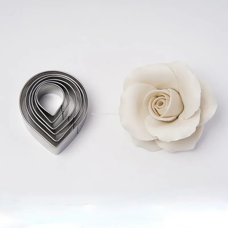 Stainless Steel Petal Mold Set Polymer Clay Cutter Cutting Mold Pottery Tool DIY Manual Model Clay Rose Flower Modeling Tool polymer clay cutter pottery clay tools